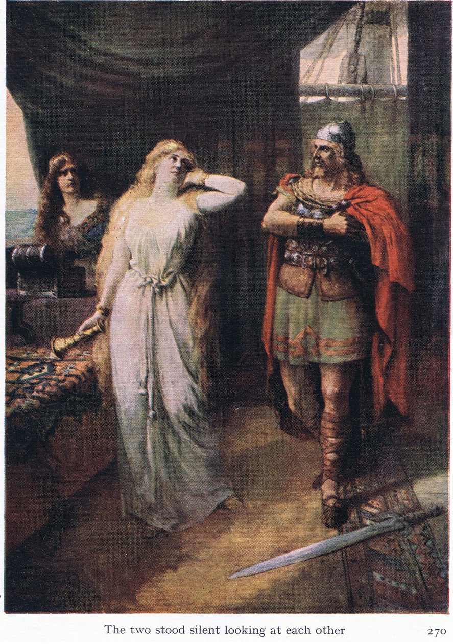 The two gazed at each other, illustration from The Stories of Wagner
