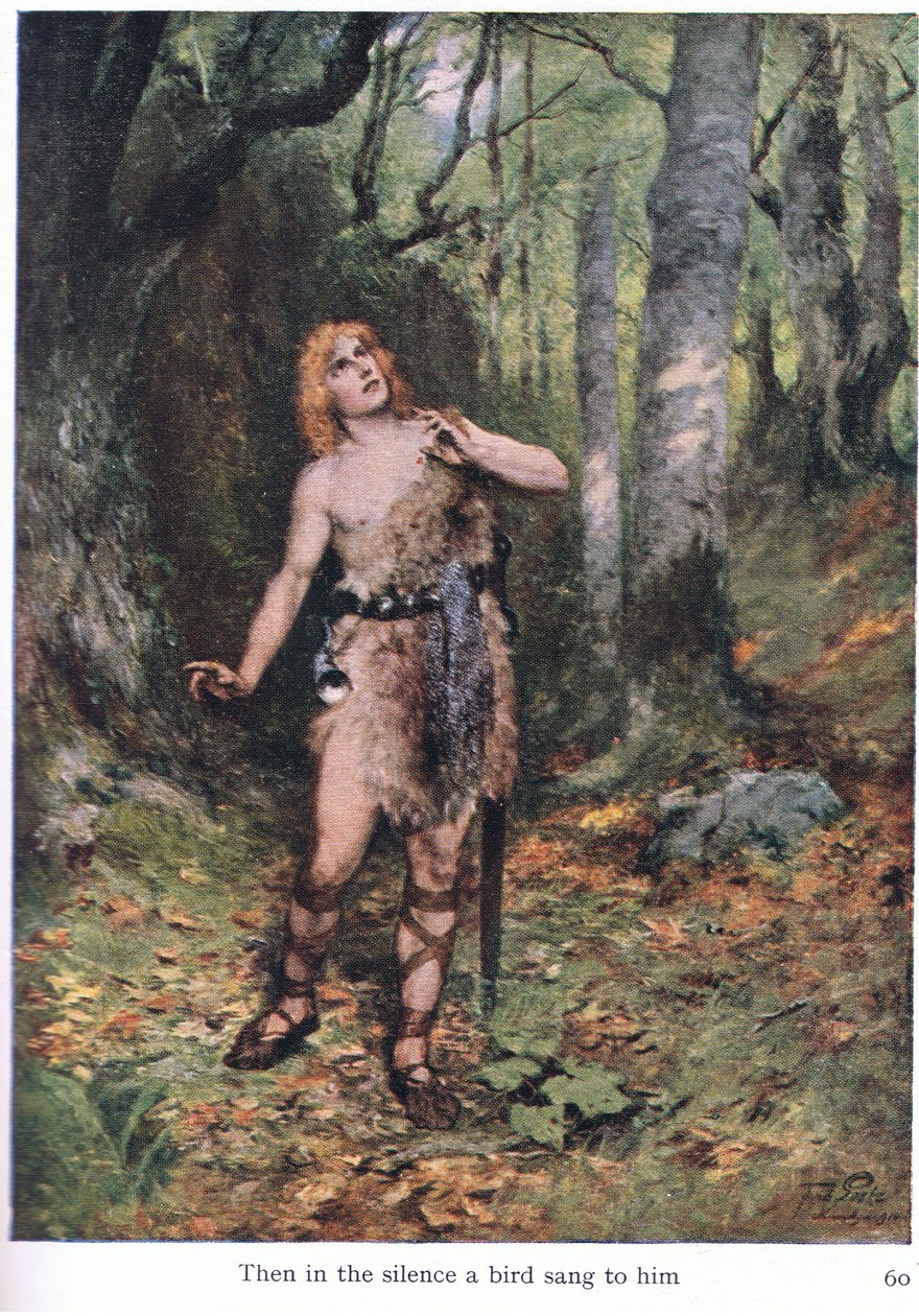ثم في صمت غنى له طائر ، التوضيح من حانة قصص Wagners Opera. بقلم جورج هاراب وشركاه المحدودة 1932 بواسطة فرديناند ليكي