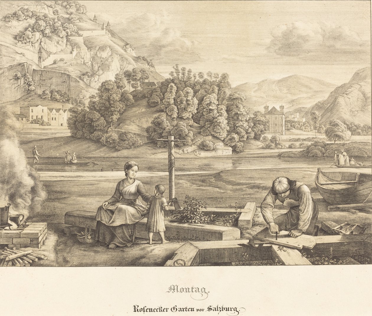 الاثنين - حديقة Rosenecker بالقرب من سالزبورغ (الاثنين - حديقة Rosenecker بالقرب من سالزبورغ) بواسطة فرديناند أوليفييه