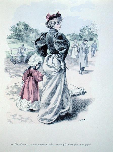 "مومياء ، هل هذا الرجل هناك أبي؟" ، حوالي عام 1900 (نقش ملون). بواسطة فرديناند سيغيسموند باك