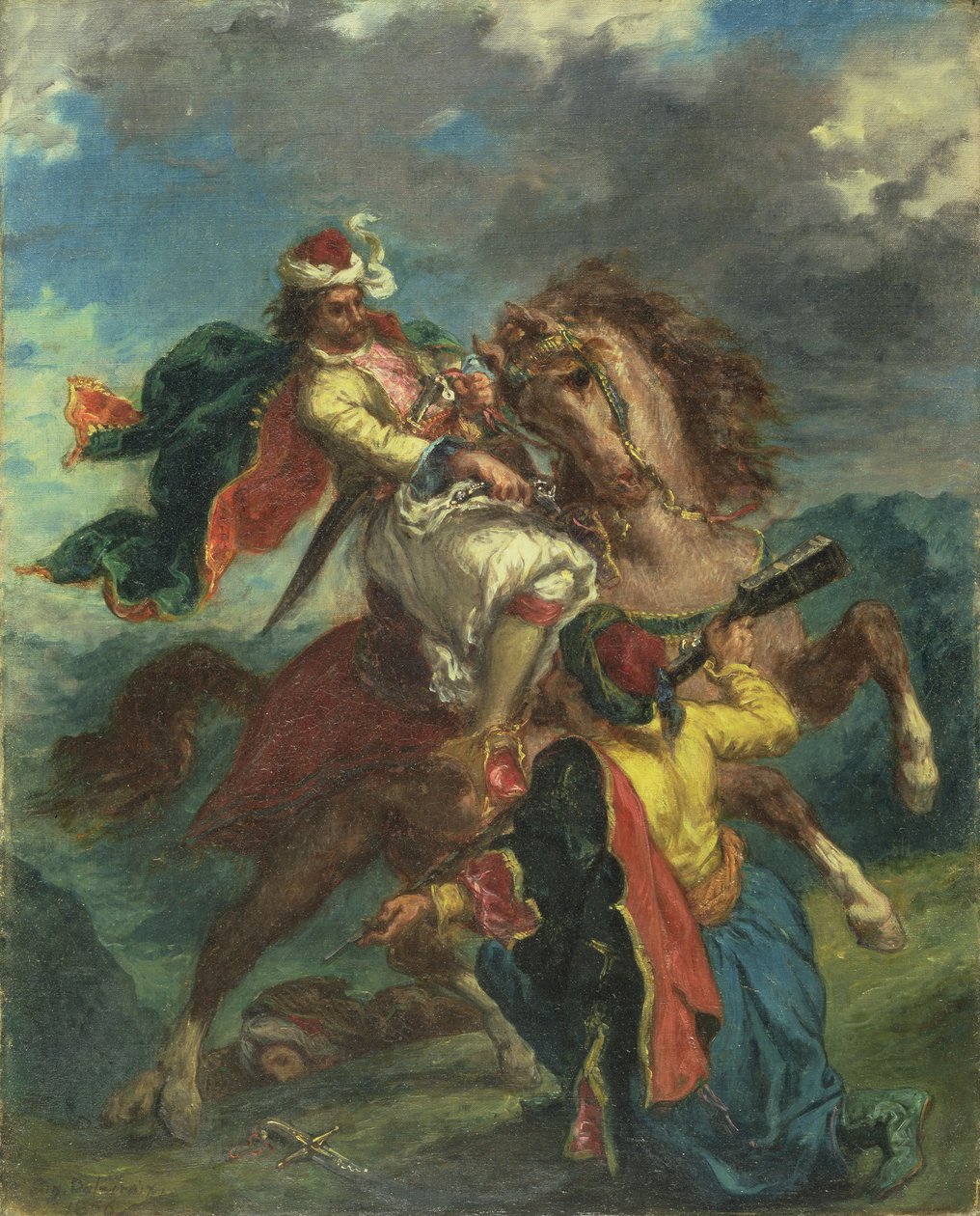 استسلام تركي لفارس يوناني ، 1856 بواسطة فرديناند فيكتور يوجين ديلاكروا