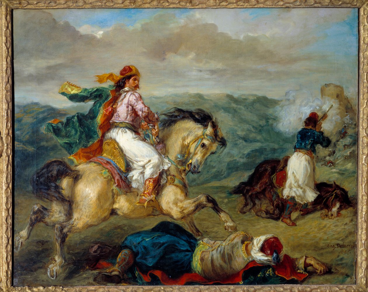 حلقة من الحرب في اليونان. لوحة ليوجين ديلاكروا (1798-1863) بواسطة فرديناند فيكتور يوجين ديلاكروا