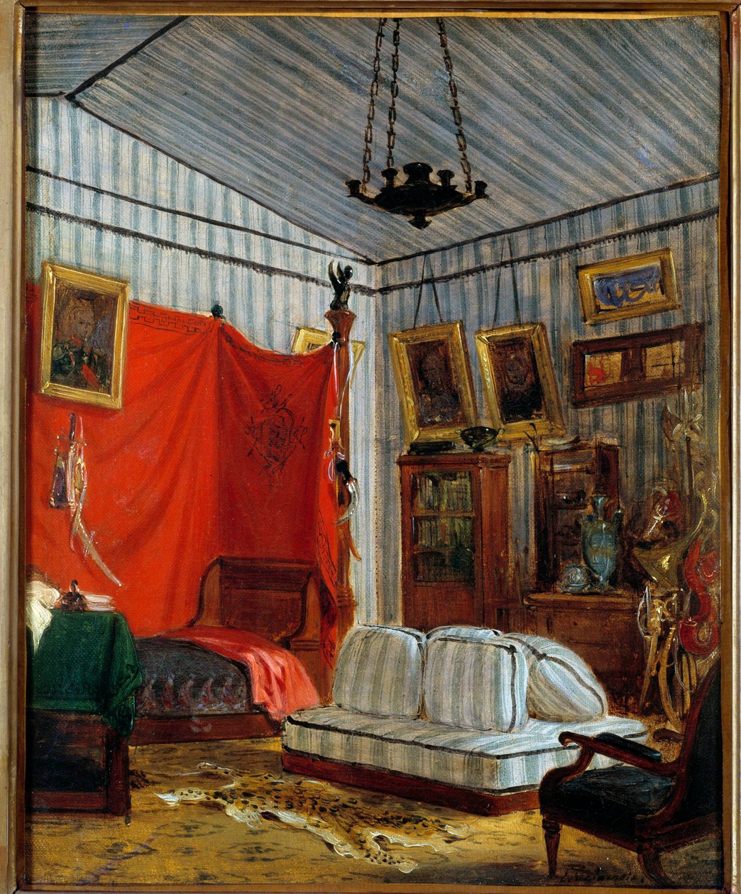 Appartement du Comte de Mornay لوحة بواسطة يوجين ديلاكروا (1798-1863) 1833 صن. 0.41x0.32 م بواسطة فرديناند فيكتور يوجين ديلاكروا
