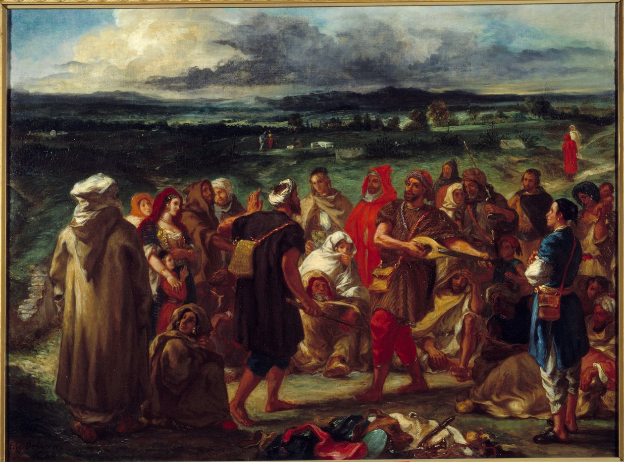 المهرجون العرب. لوحة ليوجين ديلاكروا (1798-1863) بواسطة فرديناند فيكتور يوجين ديلاكروا