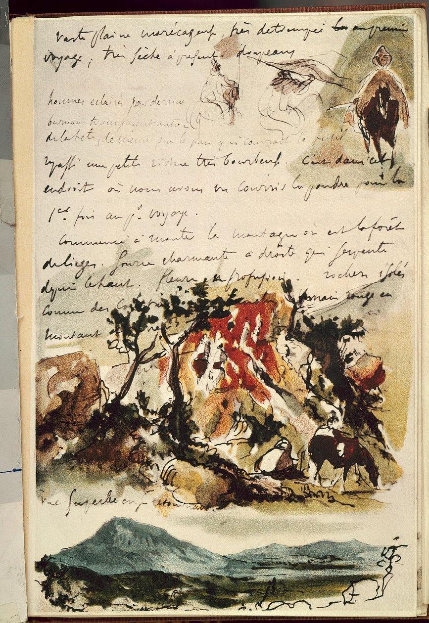 دفاتر ملاحظات من المغرب. رسم بواسطة يوجين ديلاكروا (1798-1863) بواسطة فرديناند فيكتور يوجين ديلاكروا