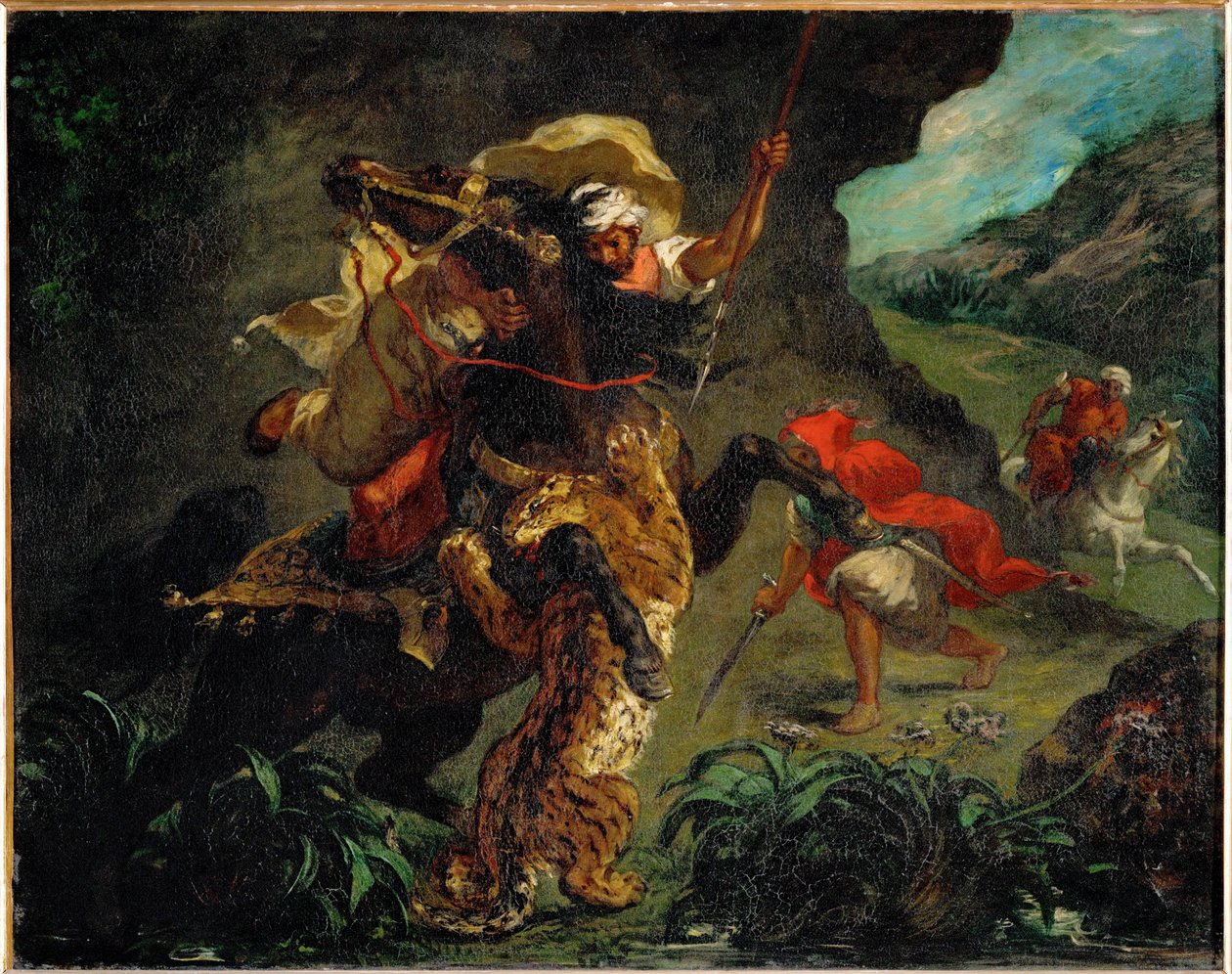 Chasse au tigre - مطاردة النمر ... بواسطة فرديناند فيكتور يوجين ديلاكروا