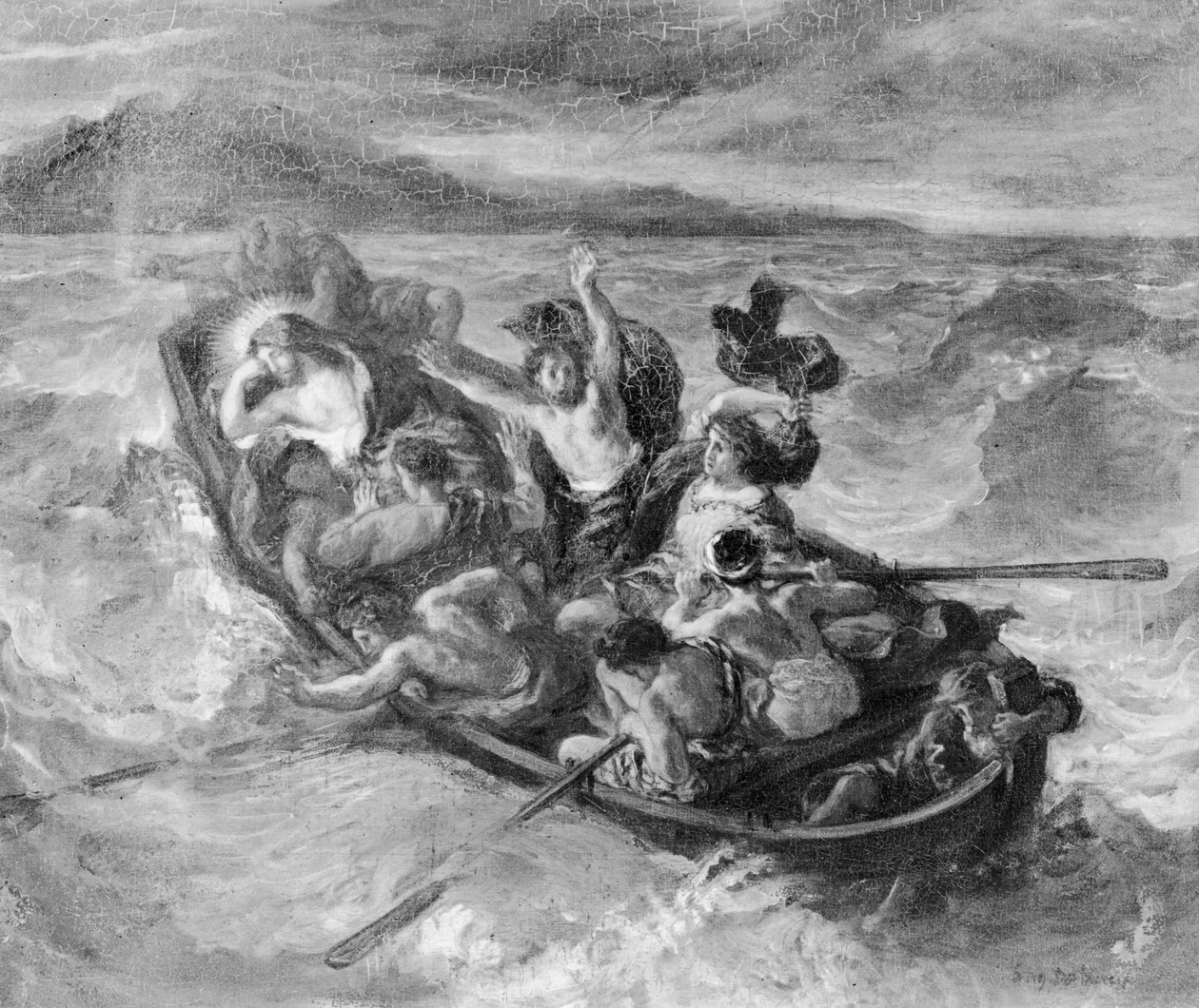 المسيح على بحر الجليل ، 1853 (وزن الصورة) بواسطة فرديناند فيكتور يوجين ديلاكروا