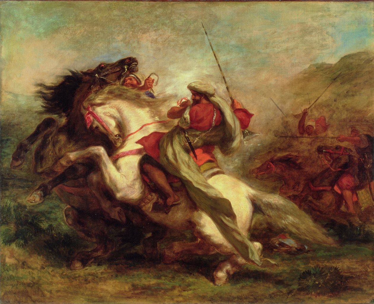 اصطدام فرسان مغربي ، 1843-1844 بواسطة فرديناند فيكتور يوجين ديلاكروا