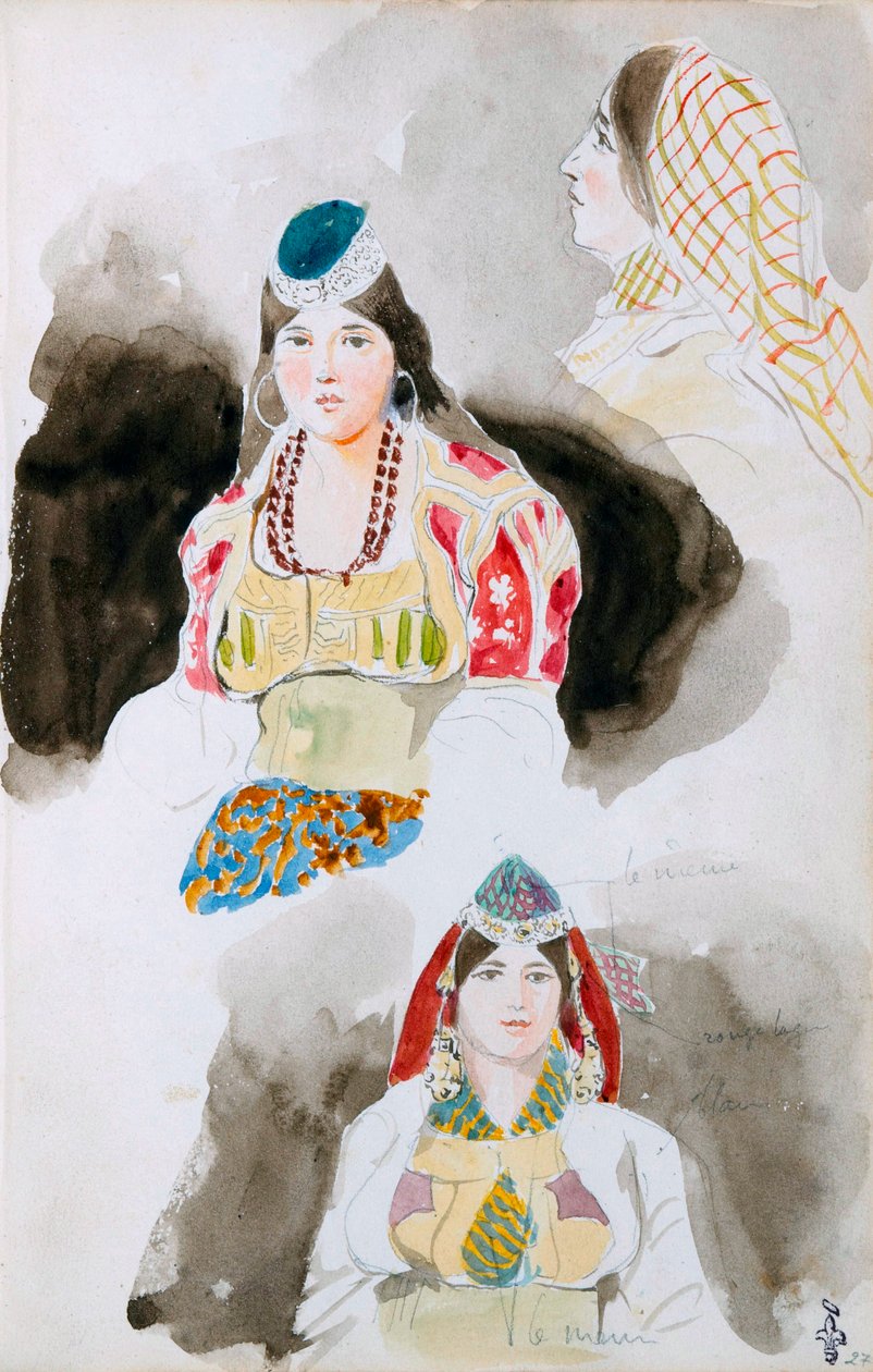 من كتاب كروكي مغربي 1832 بواسطة فرديناند فيكتور يوجين ديلاكروا