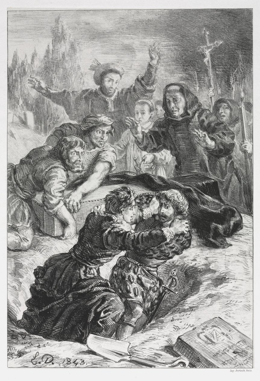قرية: قرية ولارتيس في قبر أوفيليا ، 1843. بواسطة فرديناند فيكتور يوجين ديلاكروا