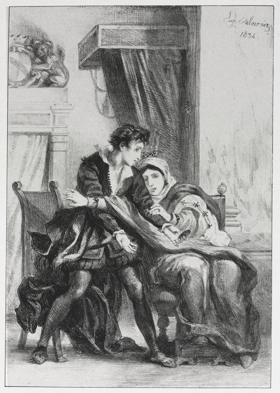 قرية: قرية والملكة ، 1834. بواسطة فرديناند فيكتور يوجين ديلاكروا