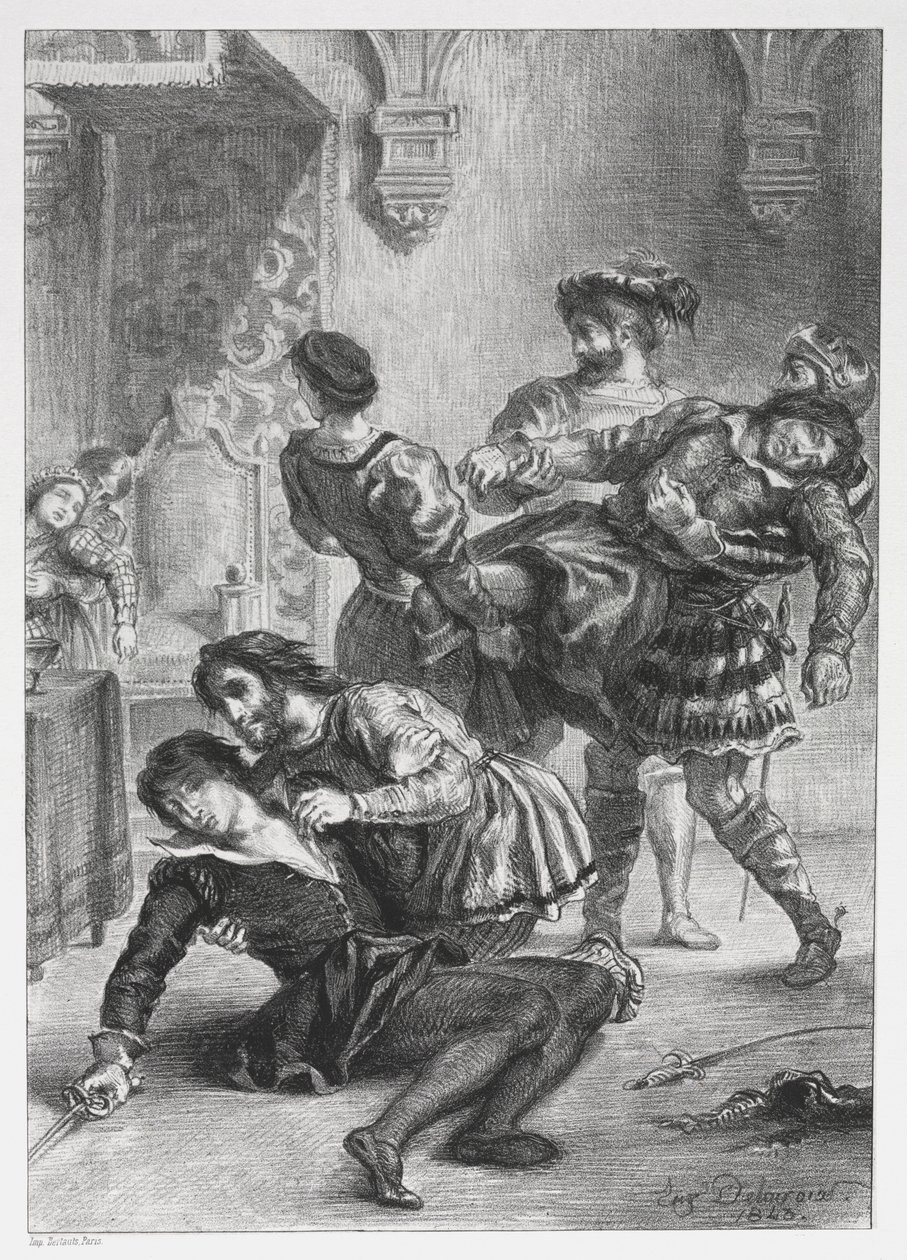 قرية: وفاة قرية ، 1843. بواسطة فرديناند فيكتور يوجين ديلاكروا
