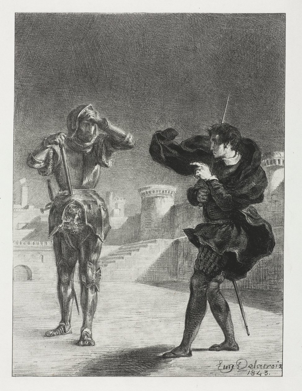 قرية: الفانتوم على الشرفة ، 1843. بواسطة فرديناند فيكتور يوجين ديلاكروا