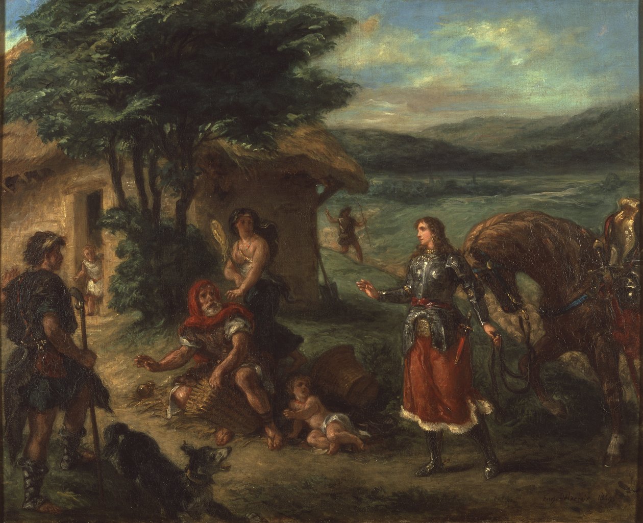 Herminie et les bergers - Erminia and the Shepherds ، بقلم ديلاكروا ، يوجين بواسطة فرديناند فيكتور يوجين ديلاكروا