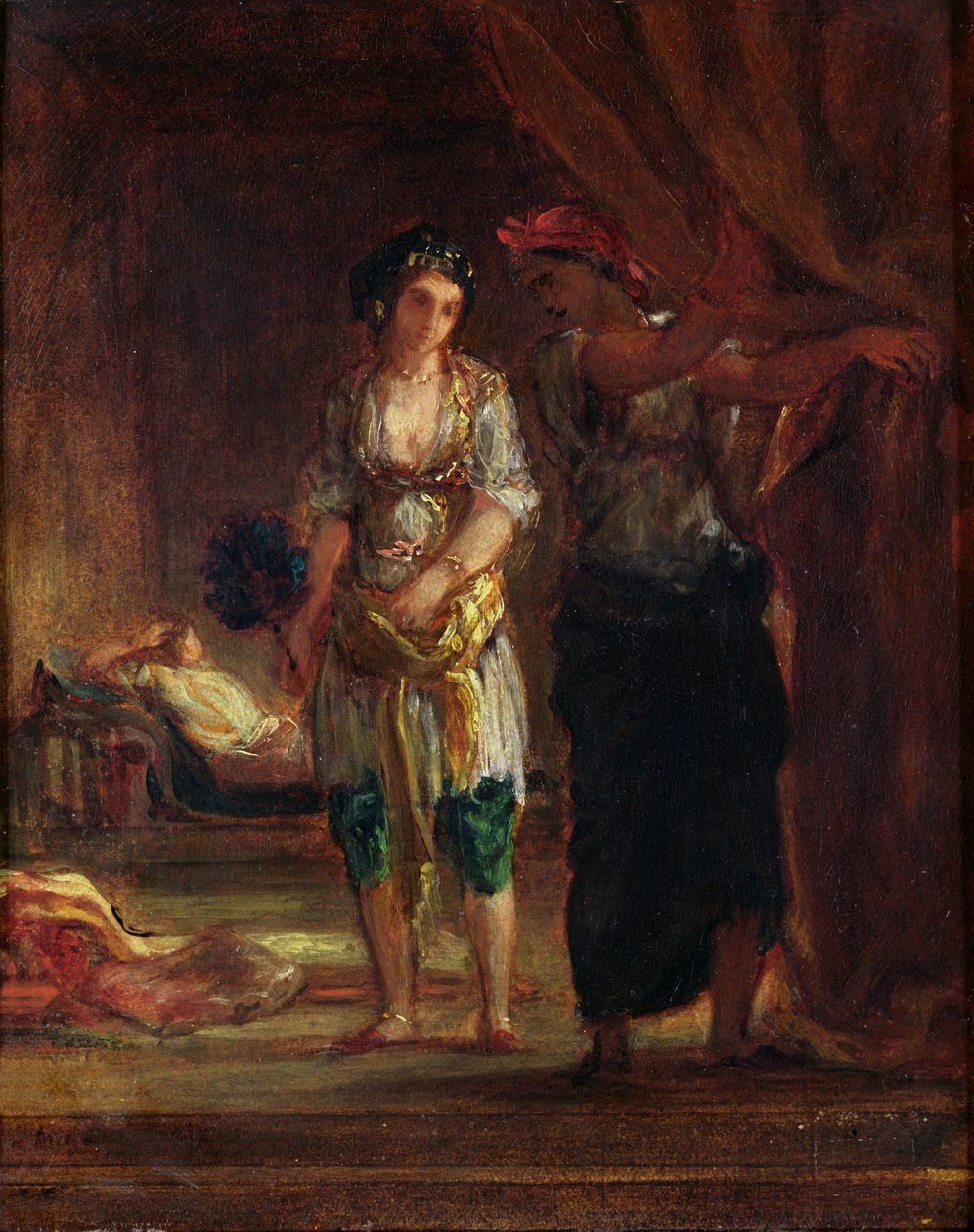 منظر داخلي للحريم في وهران ، ص 1847 بواسطة فرديناند فيكتور يوجين ديلاكروا