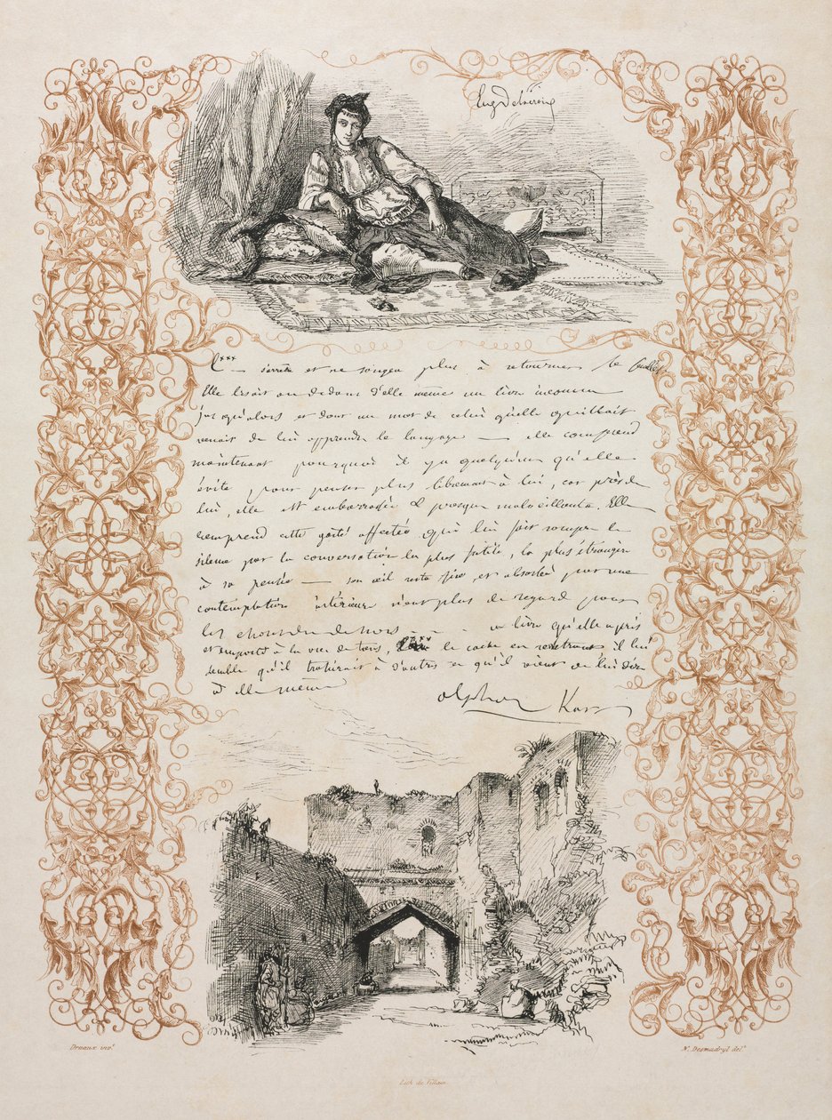 يهودية الجزائر وشارع في الجزائر ، 1838. بواسطة فرديناند فيكتور يوجين ديلاكروا