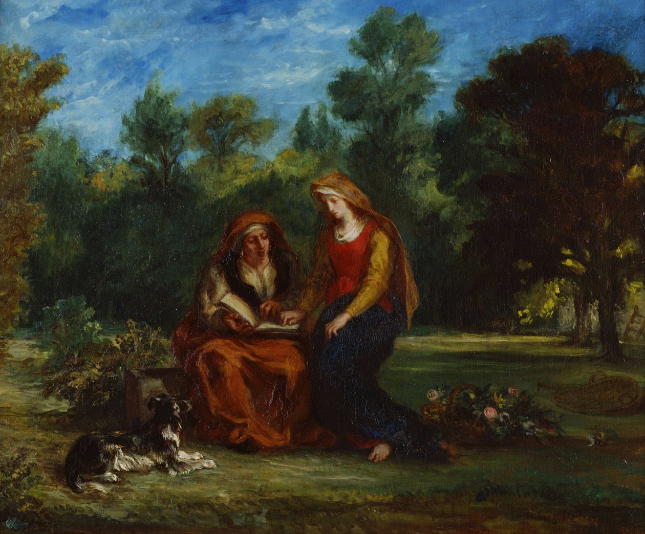 "تعليم العذراء" لوحة ليوجين ديلاكروا (1798-1863) 1852 المتحف الوطني للفن الغربي ، طوكيو ، اليابان بواسطة فرديناند فيكتور يوجين ديلاكروا