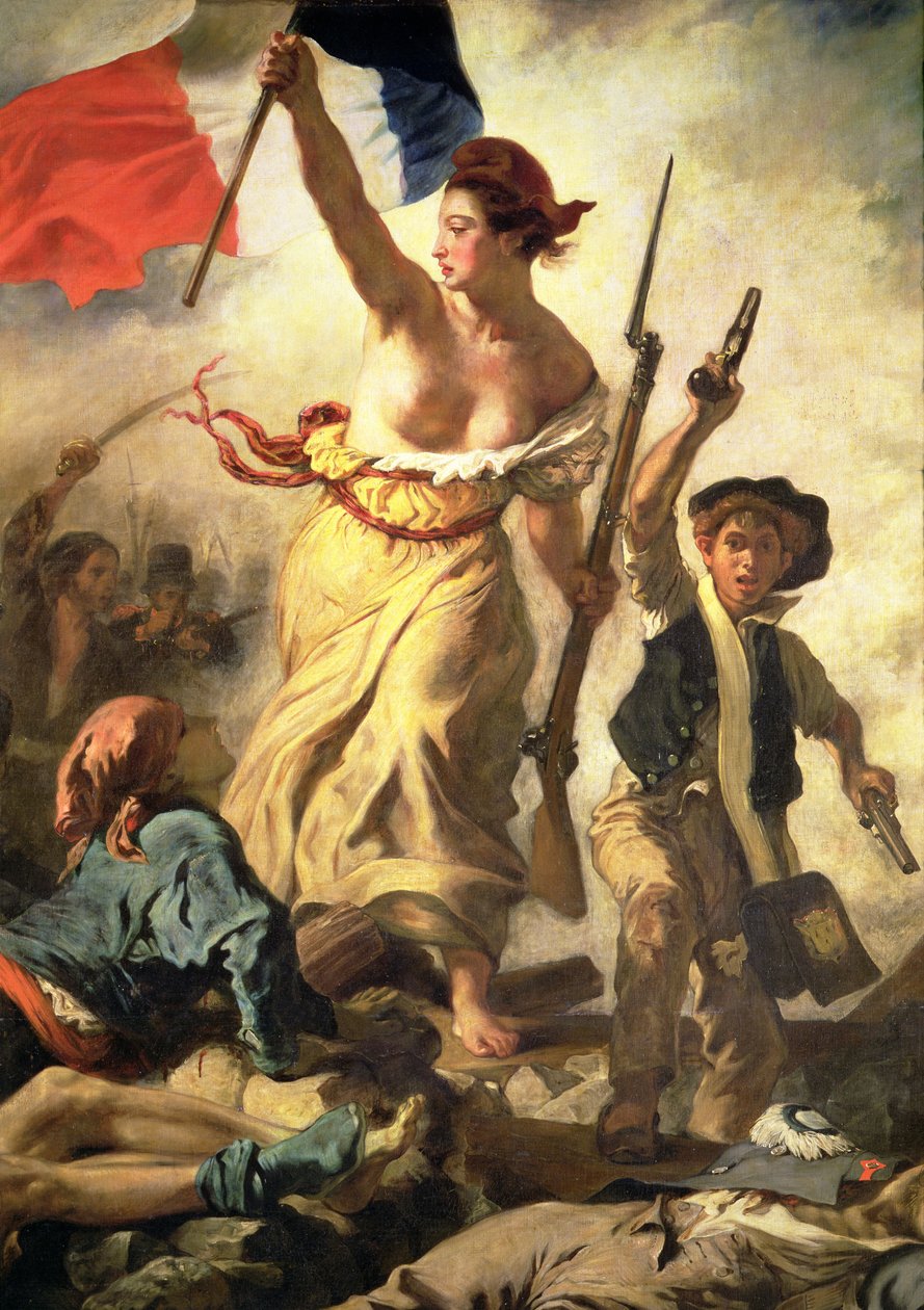 الحرية تقود الشعب ، 28 يوليو 1830 ، c.1830-31 زيت على قماش التفاصيل 3692 بواسطة فرديناند فيكتور يوجين ديلاكروا