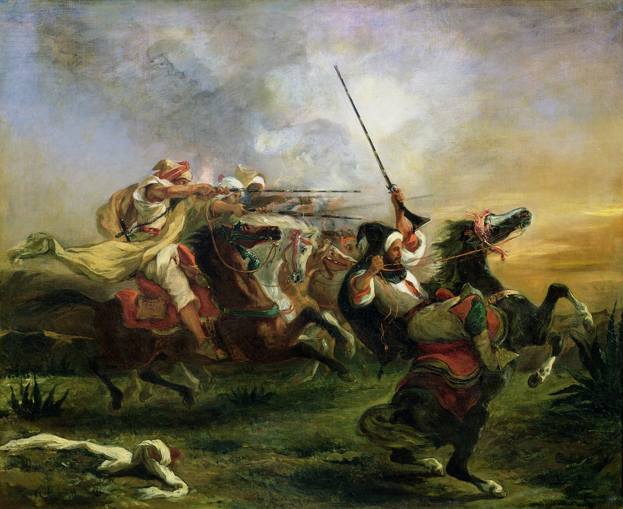 الفرسان المغاربة في العمل العسكري ، 1832 بواسطة فرديناند فيكتور يوجين ديلاكروا