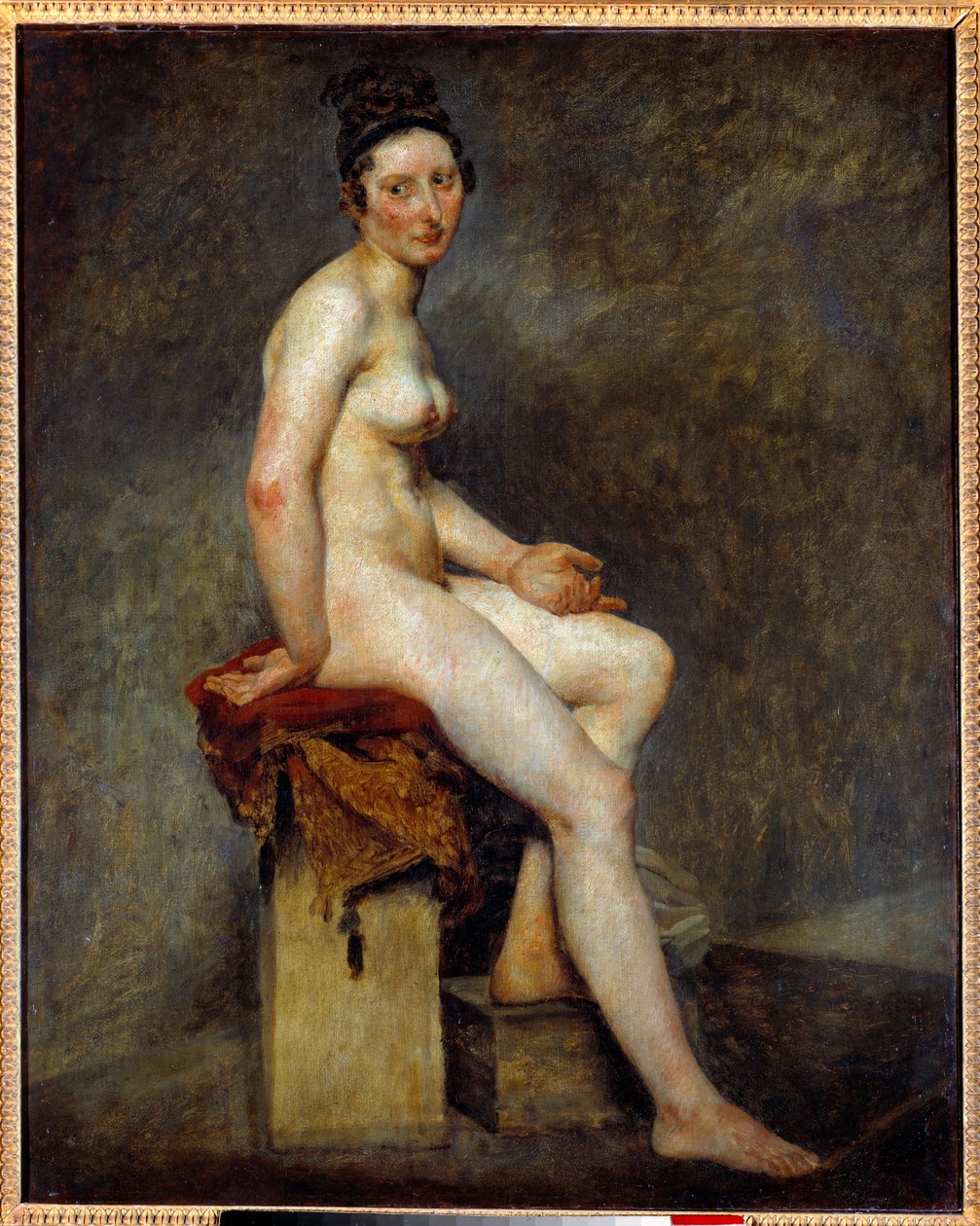 تجلس عارية وتقول الآنسة روز. لوحة ليوجين ديلاكروا (1798-1863) بواسطة فرديناند فيكتور يوجين ديلاكروا