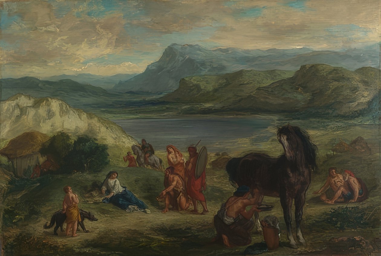 أوفيد مع السكيثيين. 1859 بواسطة فرديناند فيكتور يوجين ديلاكروا