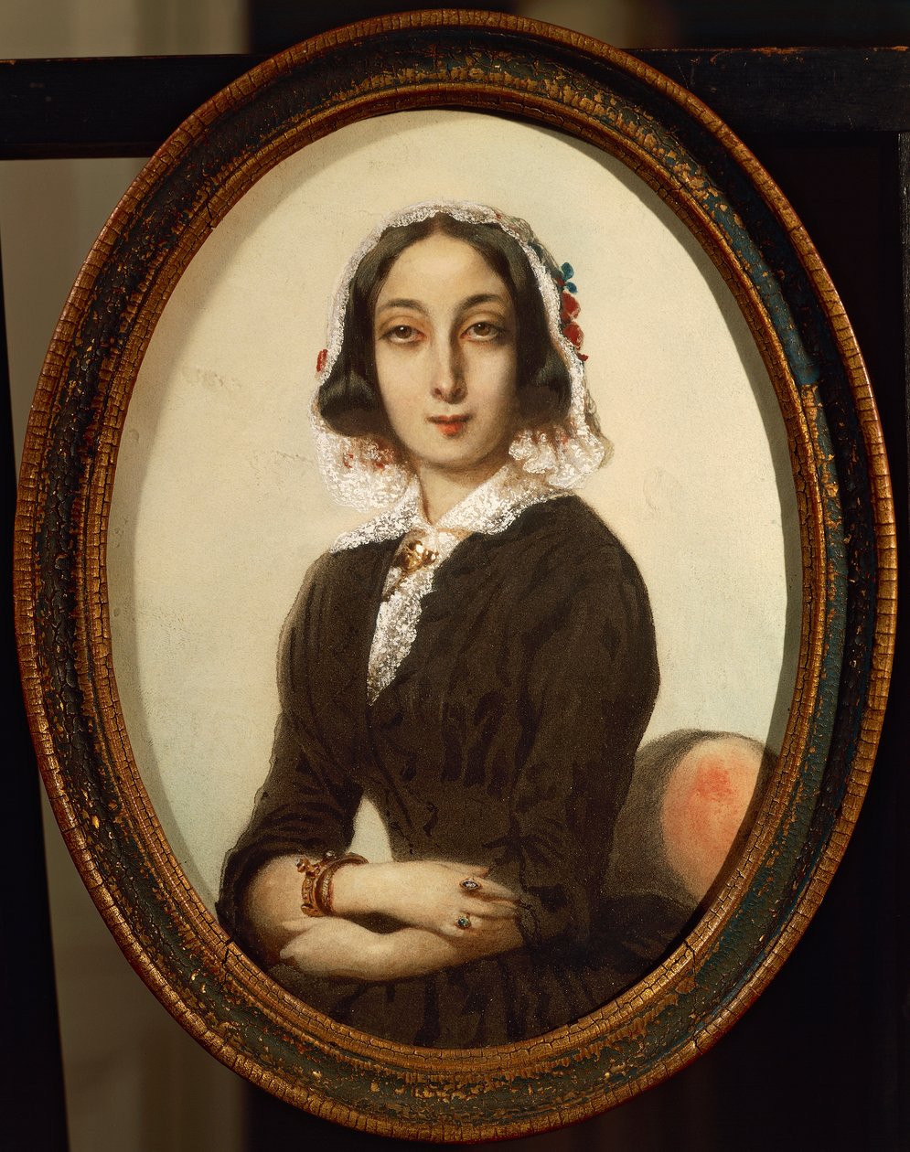 Portrait of George Sand بواسطة فرديناند فيكتور يوجين ديلاكروا