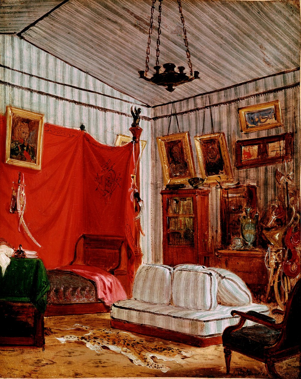 دراسة لـ Interieur مع صورتين (لوحة ، حوالي 1834) بواسطة فرديناند فيكتور يوجين ديلاكروا