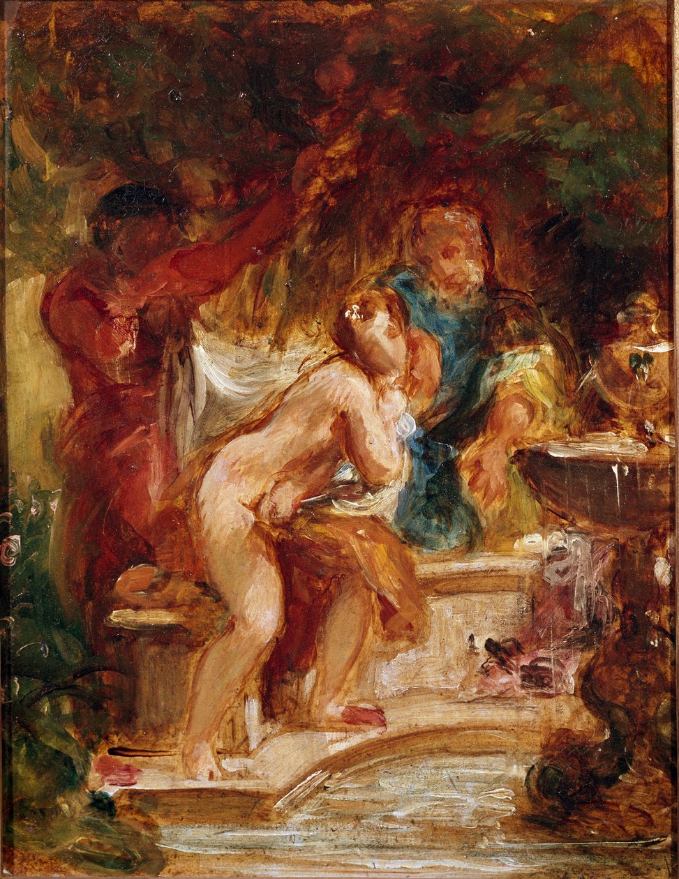 سوزان في الحمام. لوحة ليوجين ديلاكروا (1798-1863) بواسطة فرديناند فيكتور يوجين ديلاكروا