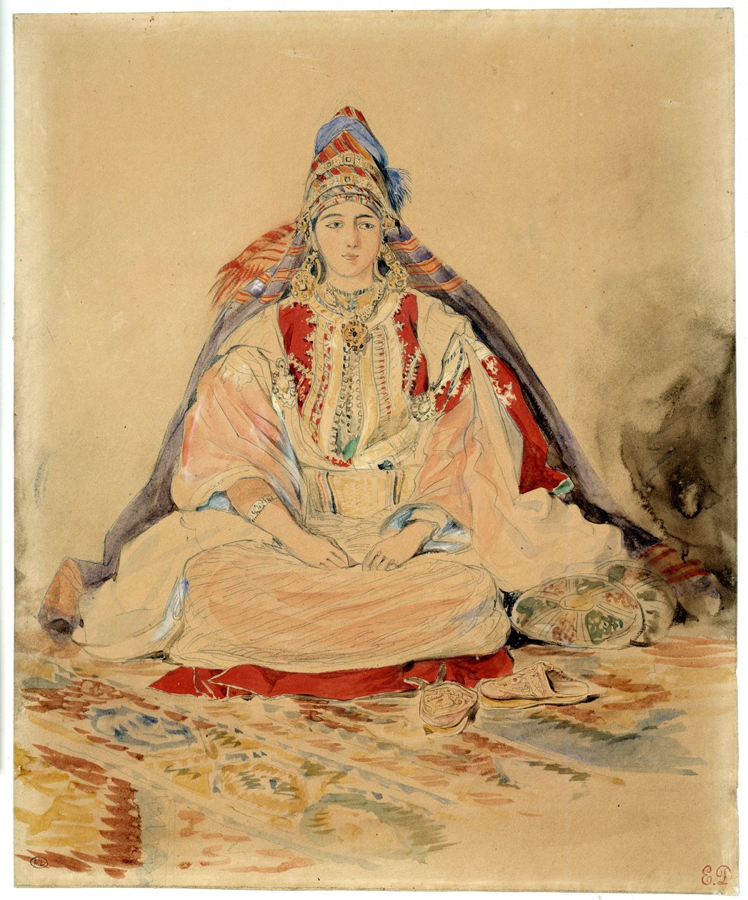 زواج طنجة اليهودي. الرسم بالألوان المائية ليوجين ديلاكروا (1798-1863) بواسطة فرديناند فيكتور يوجين ديلاكروا