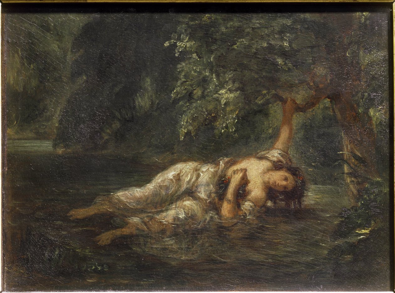 The death of Ophelie - oil on canvas بواسطة فرديناند فيكتور يوجين ديلاكروا