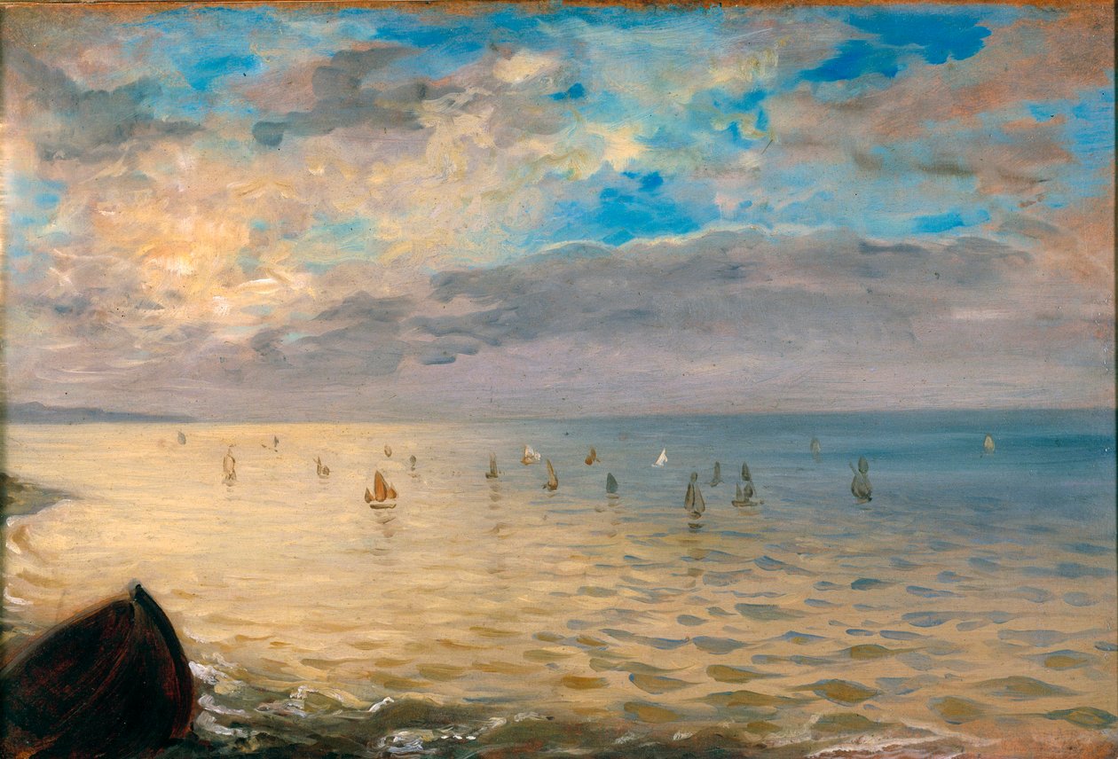 منظر البحر من مرتفعات دييب. لوحة ليوجين ديلاكروا (1798-1863) بواسطة فرديناند فيكتور يوجين ديلاكروا