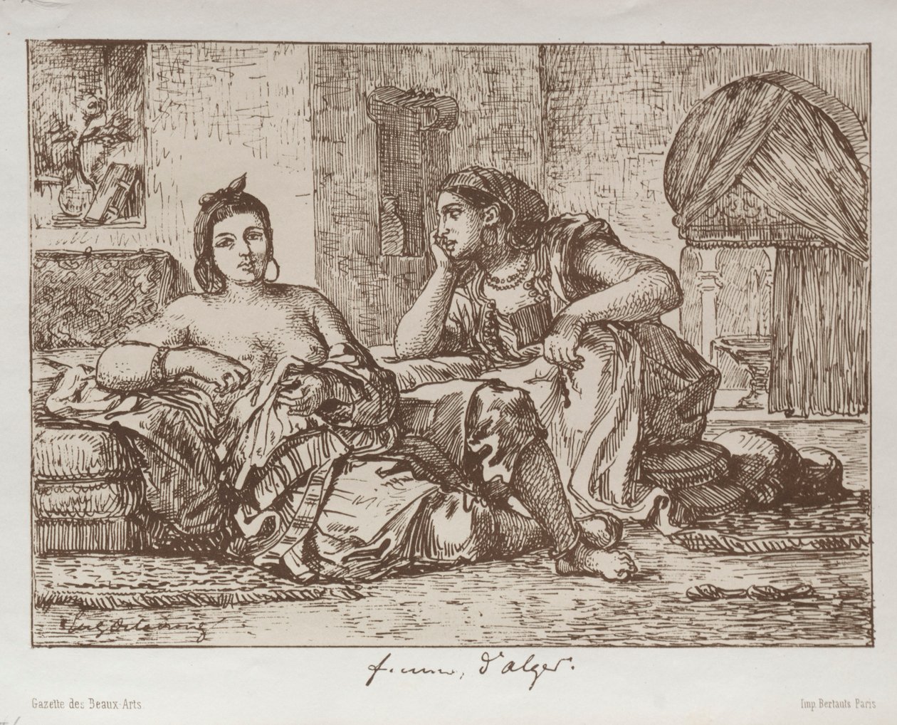 نساء الجزائر ، 1833. بواسطة فرديناند فيكتور يوجين ديلاكروا