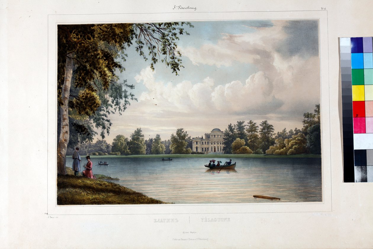 قصر Yelagin (قصر Elaguine) في Saint Petersburg par Perrot ، فرديناند فيكتور (1808-1841) بواسطة فرديناند فيكتور بيروت