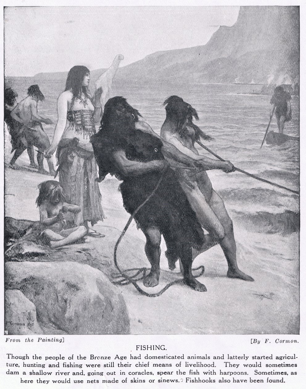 الصيد ، صورة توضيحية من "تاريخ الأمم لهتشينسون" ، ج .1910 بواسطة فرناند كورمون