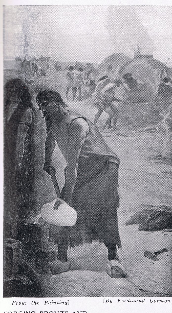 تزوير البرونز والحديد ، توضيح من "تاريخ الأمم لهتشينسون" ، ج .1910 بواسطة فرناند كورمون
