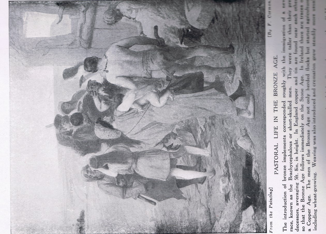 الحياة الرعوية في العصر البرونزي ، توضيح من "تاريخ الأمم لهتشينسون" ، ج .1910 بواسطة فرناند كورمون
