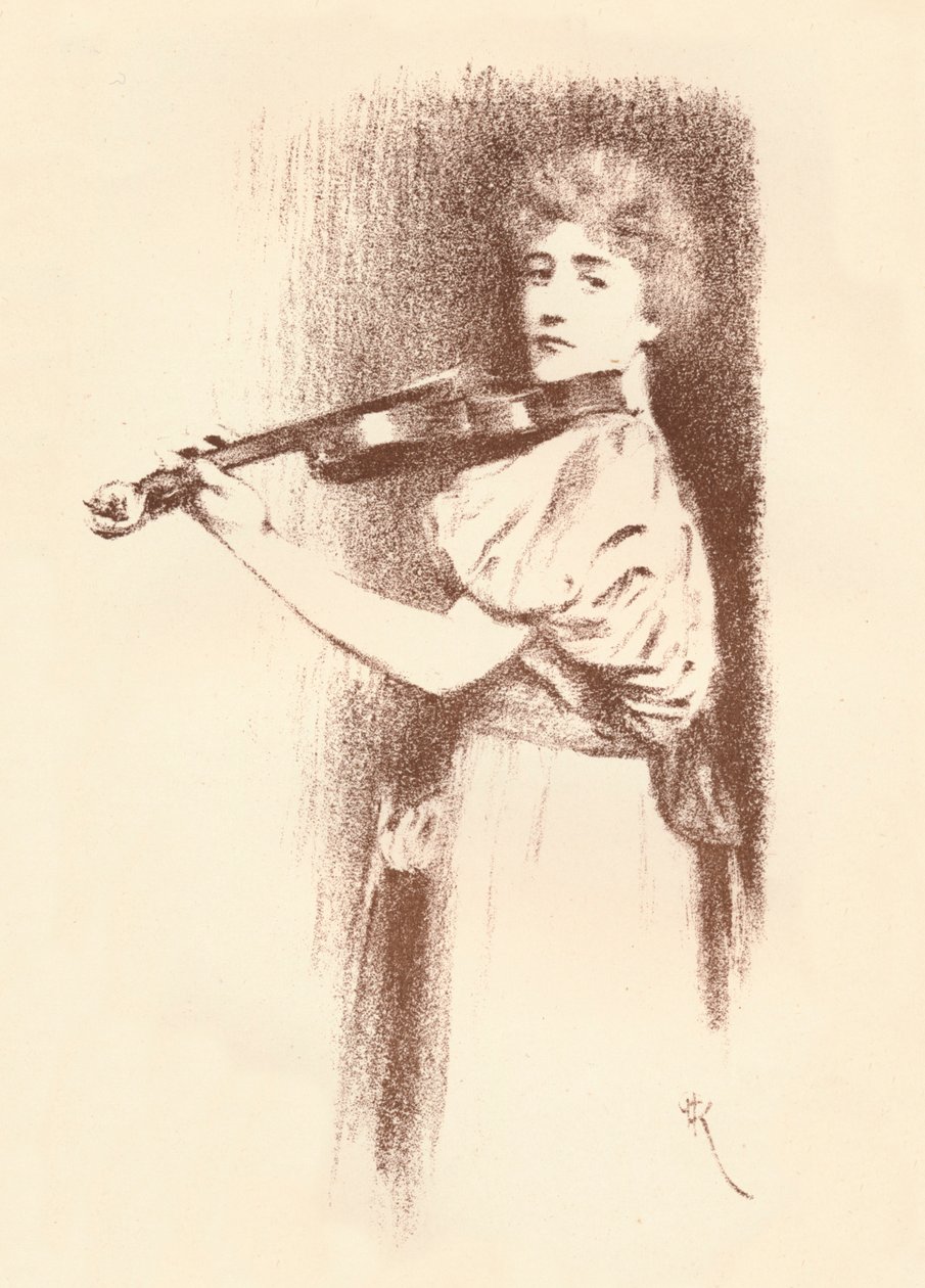 عازف كمان ، c1898 بواسطة فرناند خنوف