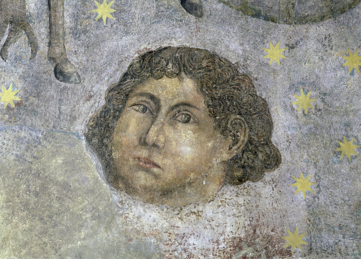 واحدة من الرياح الأربعة ، التفاصيل من قبو &39;Cielo de Salamanca&39; ، c.1480-90 بواسطة فرناندو جاليجو