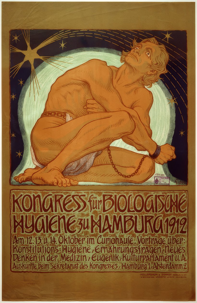 "مؤتمر الصحة البيولوجية في هامبورغ 1912" - Fidus - Poster، 1912 بواسطة فيدوس