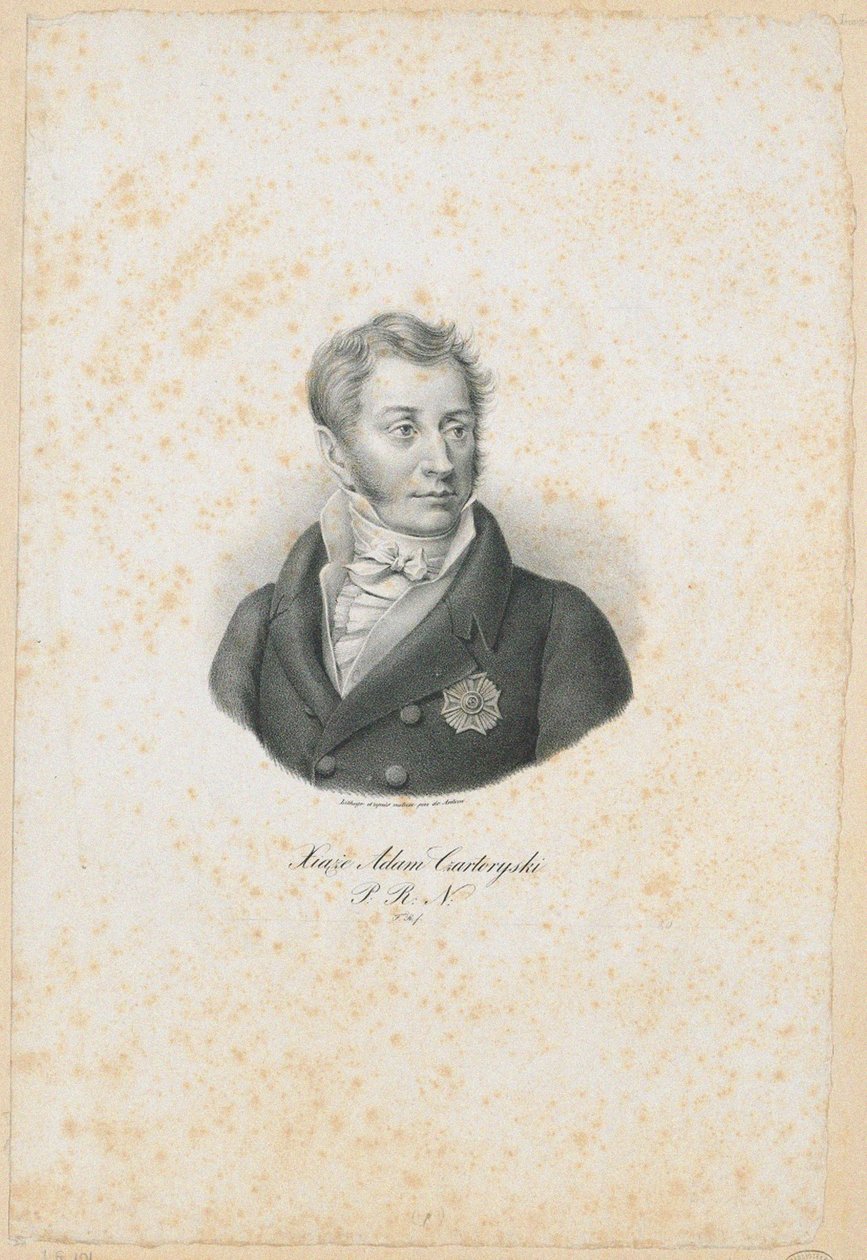 الأمير آدم جيرزي كزارتورسكي 1770-1861 ، 1831 بواسطة فيليب رومانوفسكي