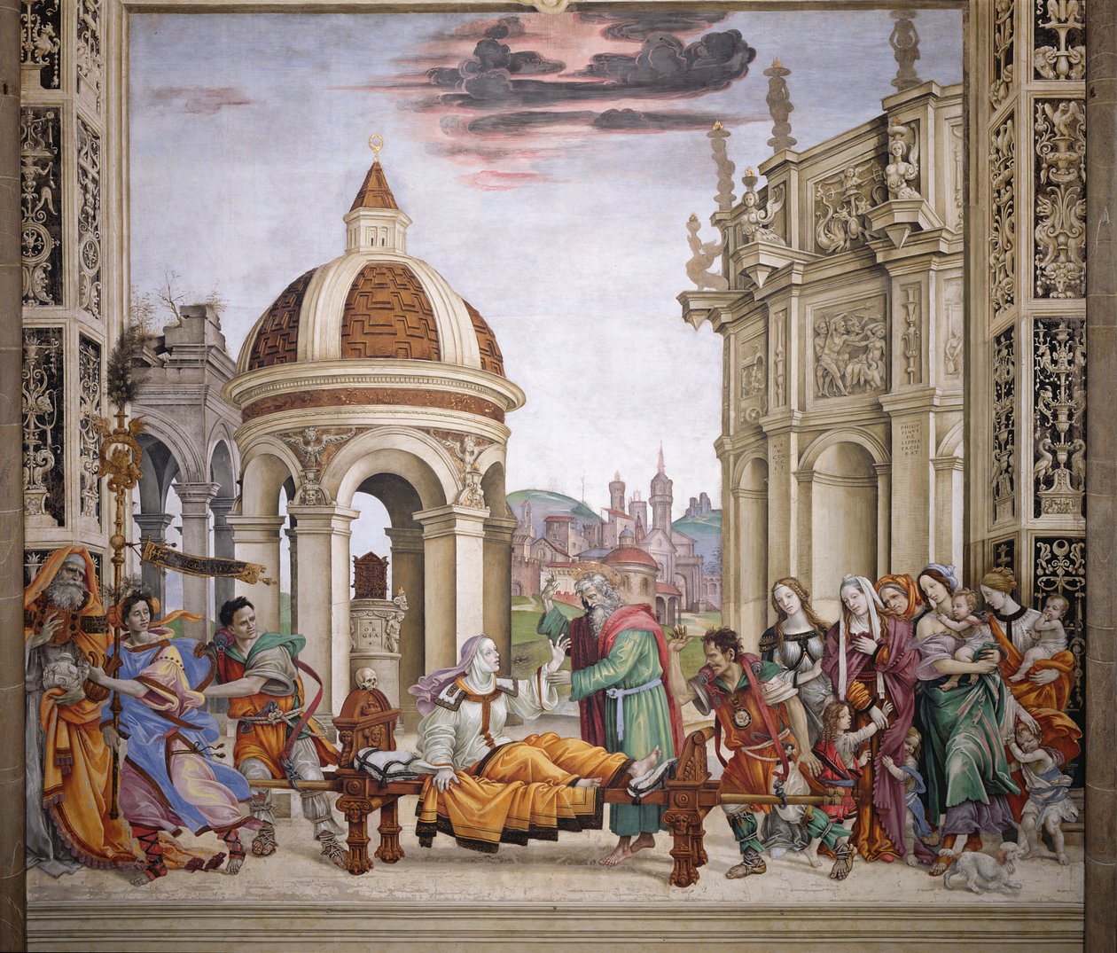الجدار الشمالي لمصلى ستروزي ، رفع دروسيانا بواسطة القديس يوحنا الإنجيلي ، c.1457-1502 بواسطة فلبيني ليبي