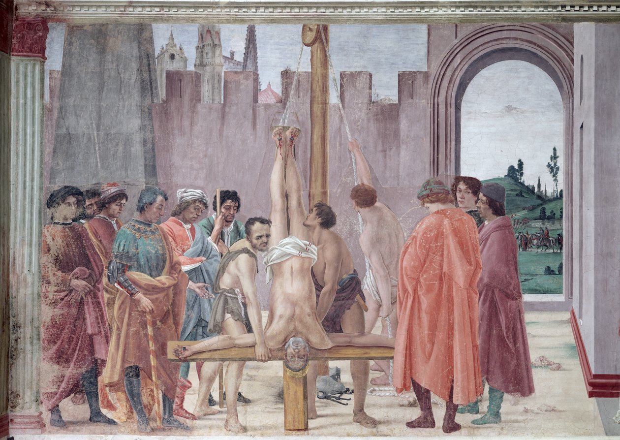 صلب القديس بطرس ، c.1484-85 (بعد الترميم) بواسطة فلبيني ليبي