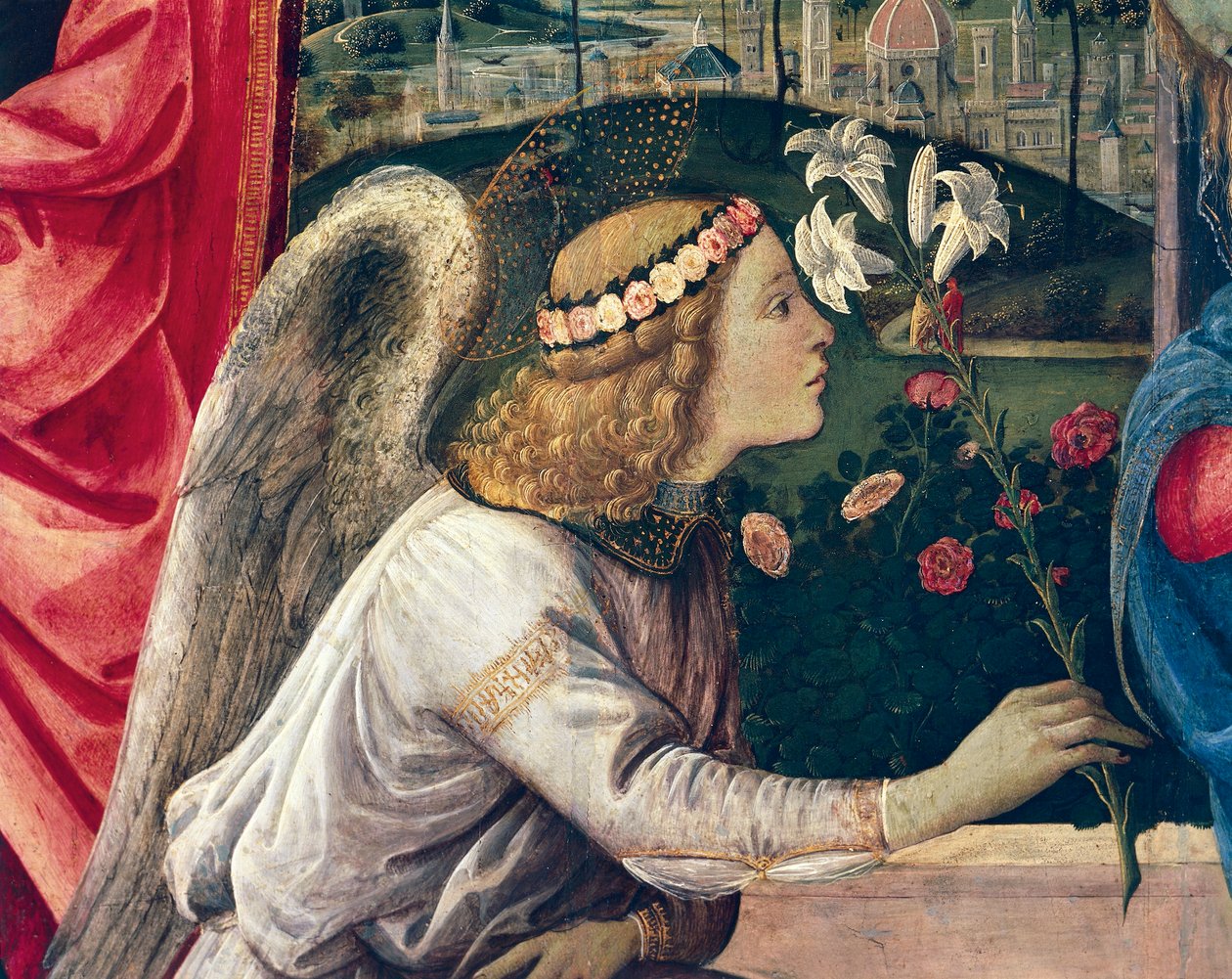 Annunciation and Saints, by Filippino Lippi (1457-ca 1504), oil on canvas بواسطة فلبيني ليبي