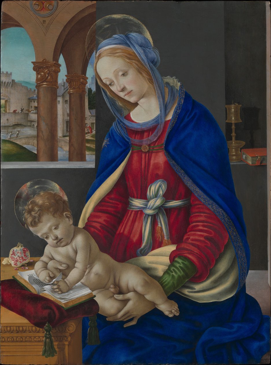 مادونا والطفل ، c.1483-4 (درجة الحرارة والزيت والذهب على الخشب) بواسطة فلبيني ليبي
