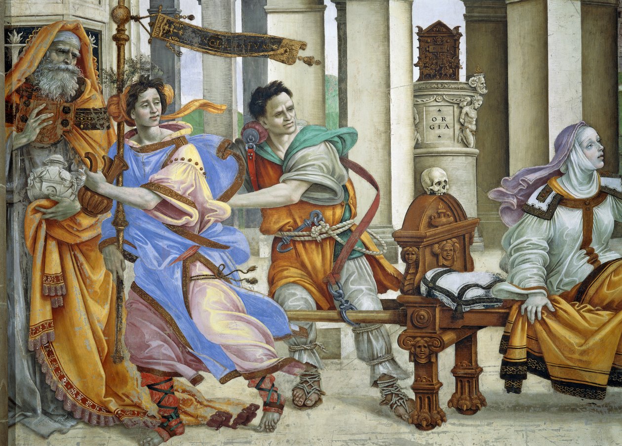 St John the Evangelist resuscitating Drusiana بواسطة فلبيني ليبي