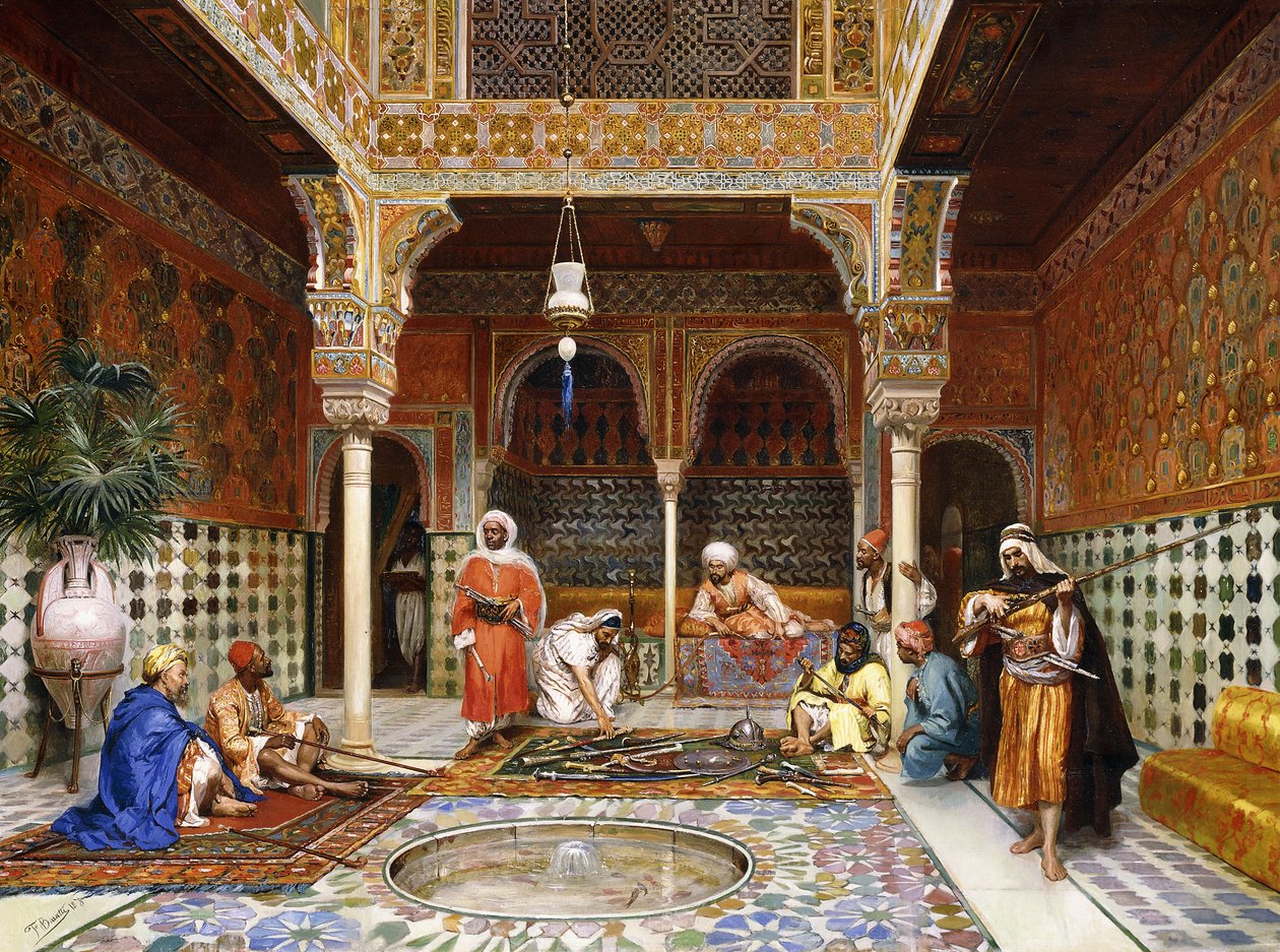تاجر السلاح في قصر الحمراء ، غرناطة ، 1878 بواسطة فيليب باراتي