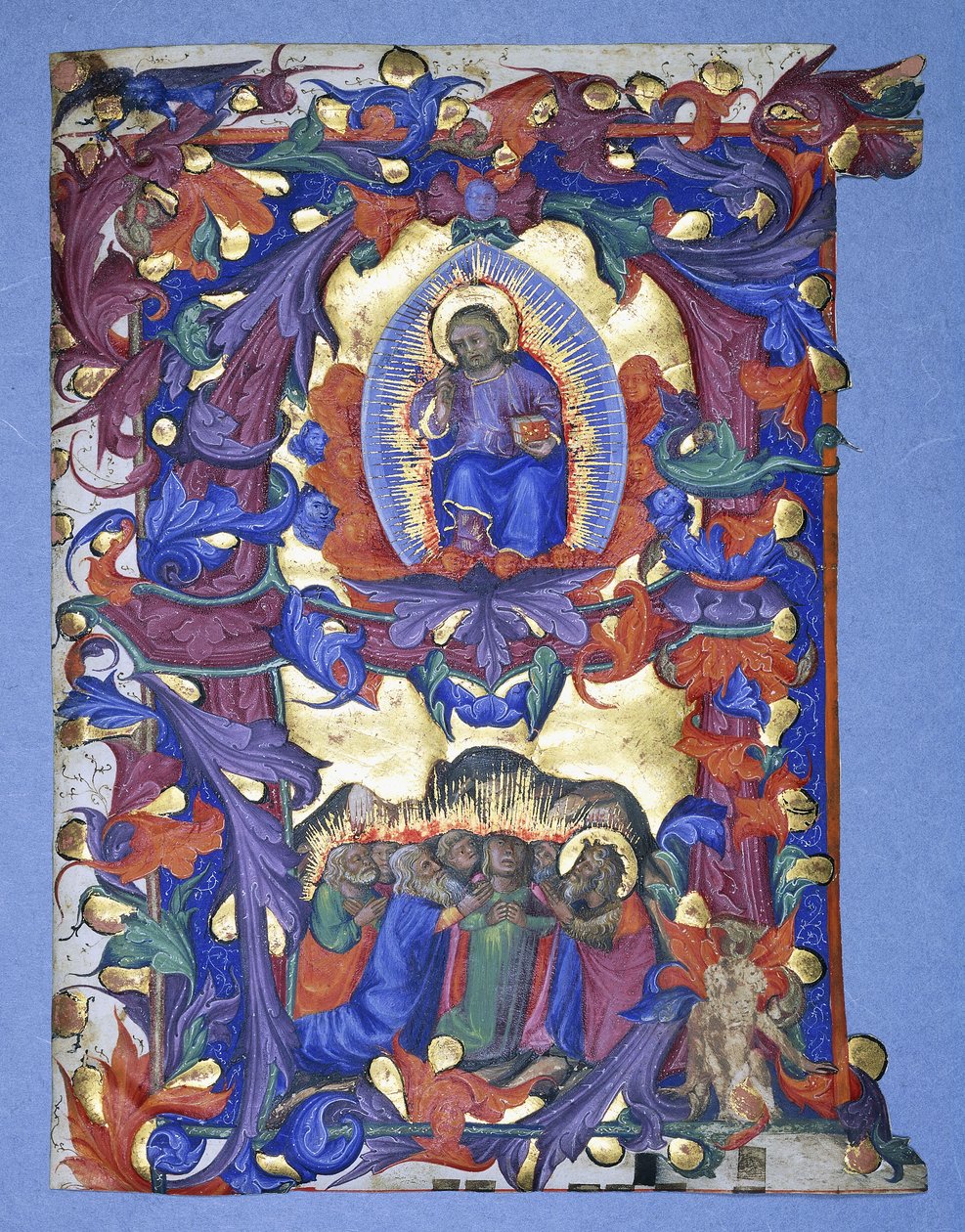 تأريخ كبير "أ" مع تصوير صعود ، ج .1450 بواسطة Filippo di Matteo Torelli