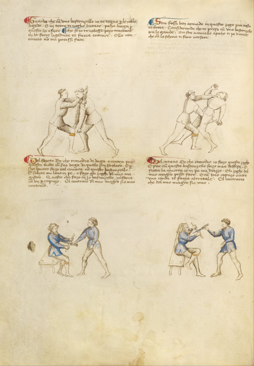 قتال مع Rondel و Dagger بواسطة Fiore Furlan dei Liberi da Premariacco