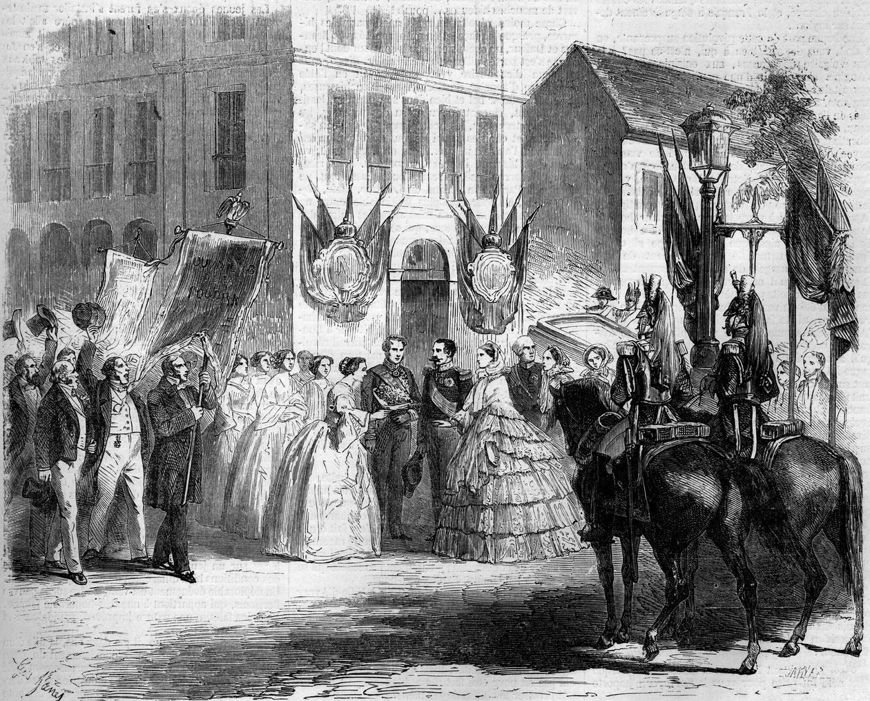 رحلة نابليون الثالث (1808-1873) ويوجيني دي مونتيجو (1826-1920) إلى روان بواسطة فيرمين ماسوت