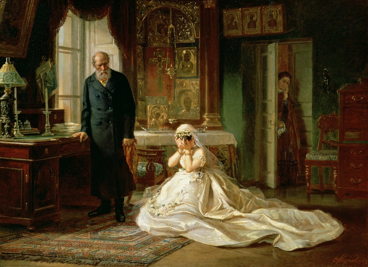 على المذبح ، 1870s بواسطة التنوب سيرجيفيتش Zhuravlev